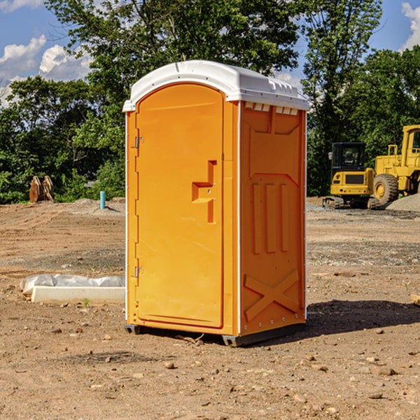 how often are the portable restrooms cleaned and serviced during a rental period in York Ohio